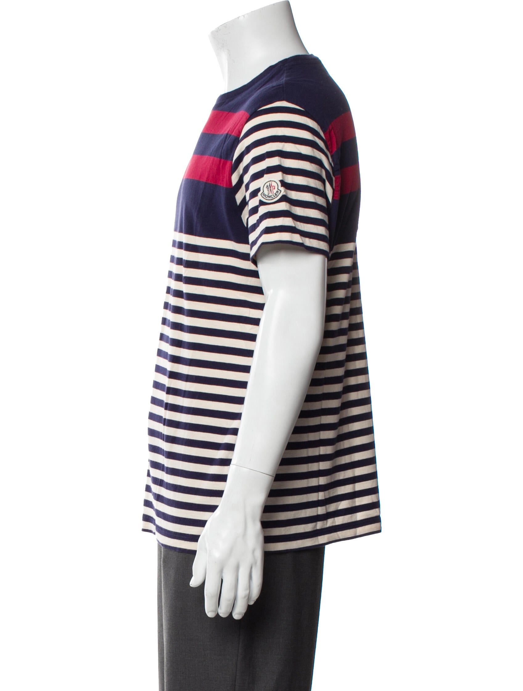 Moncler Striped Crew Neck T-Shirt